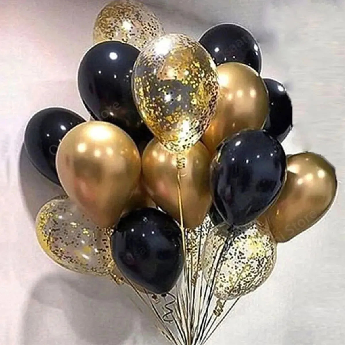 Gold Black  Balloons