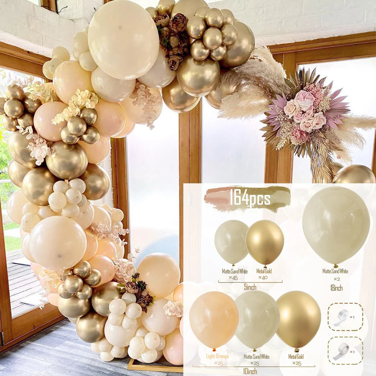 Apricot Brown Balloons