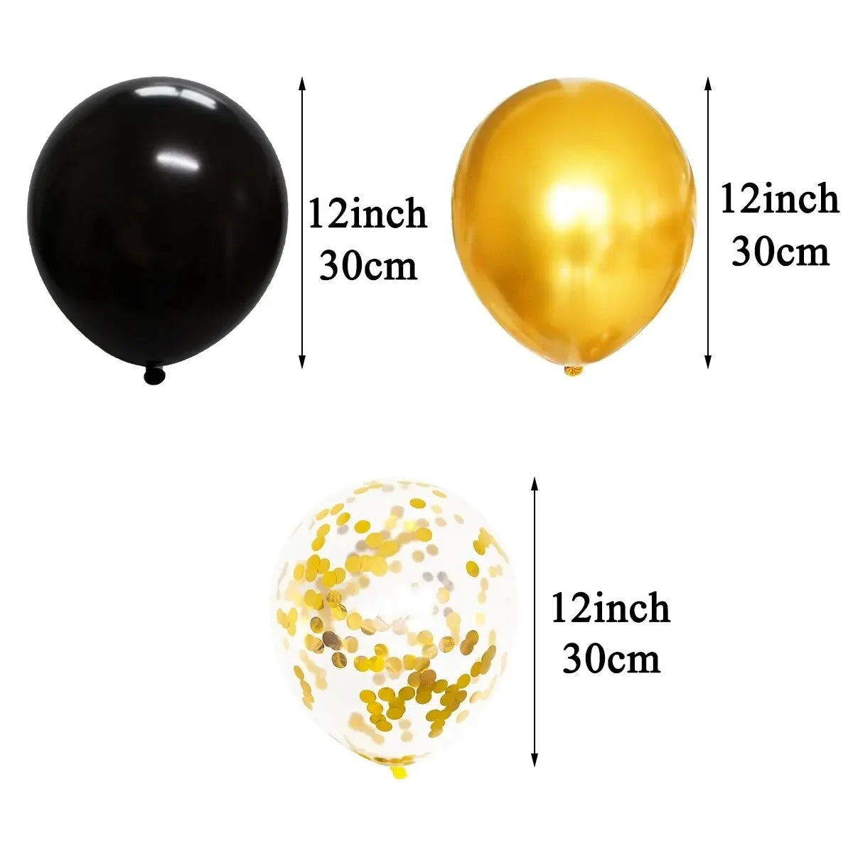 Gold Black  Balloons